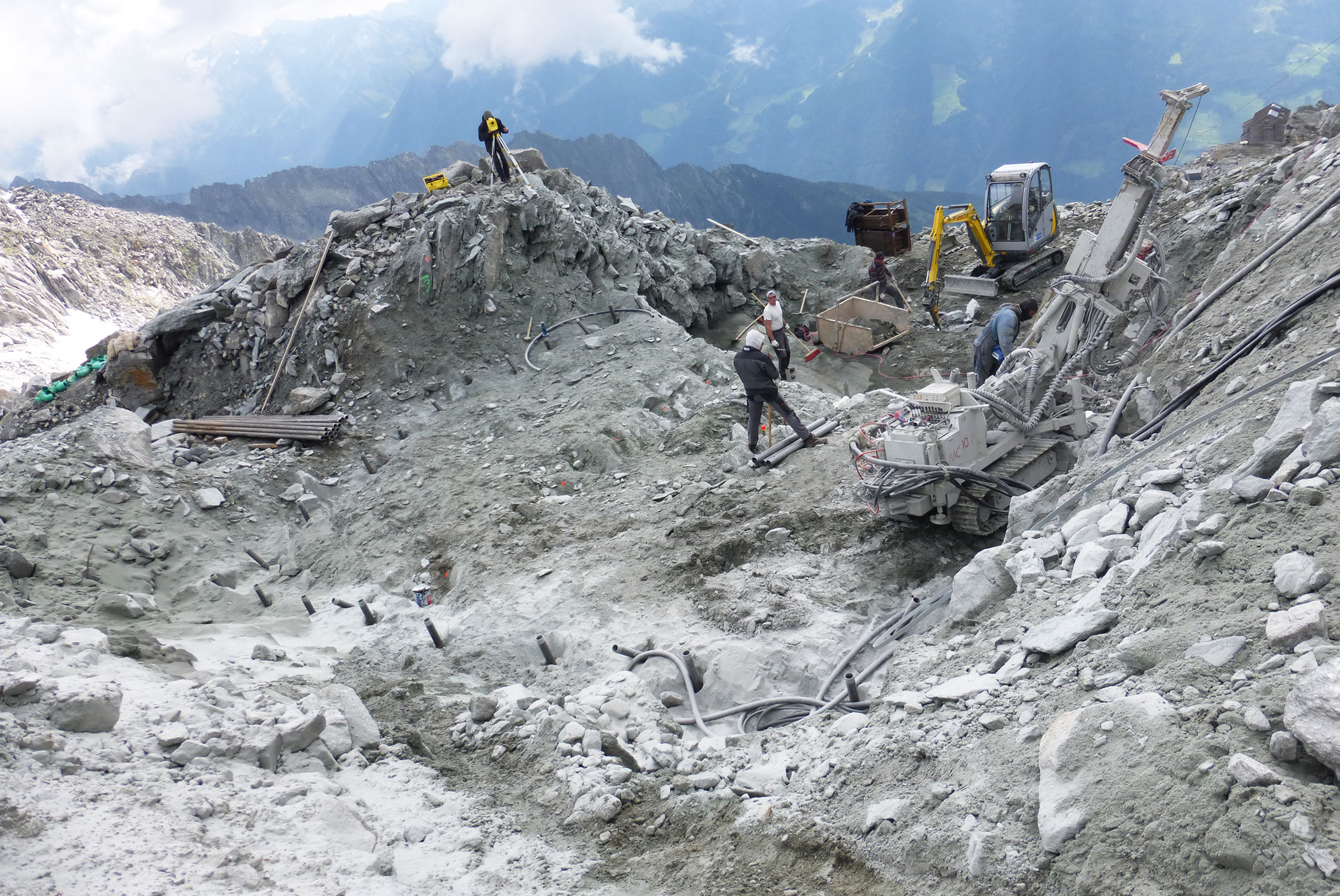 Schwarzensteinhütte - Baubeginn